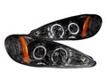 9905 PONTIAC GRAND AM PROJECTOR HALO W/LED BLACK CLEAR HEADLIGHTS