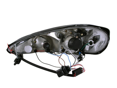 9905 PONTIAC GRAND AM PROJECTOR HALO W/LED BLACK CLEAR HEADLIGHTS