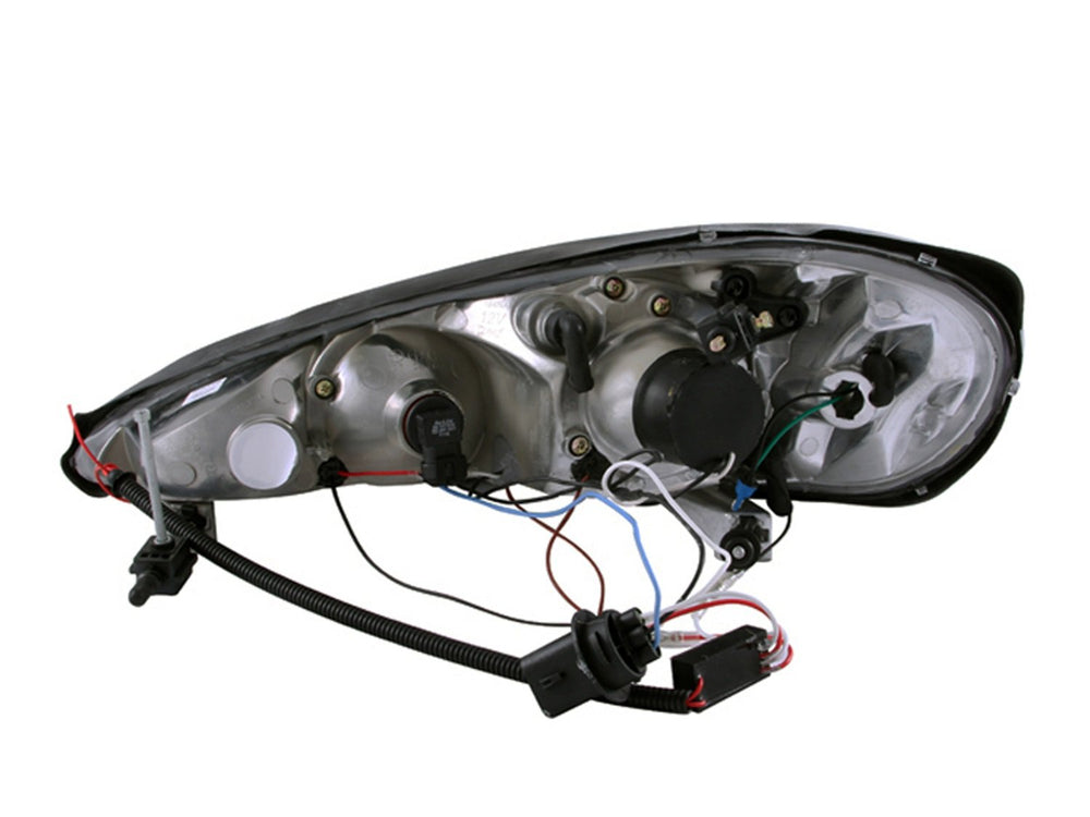 9905 PONTIAC GRAND AM PROJECTOR HALO W/LED BLACK CLEAR HEADLIGHTS