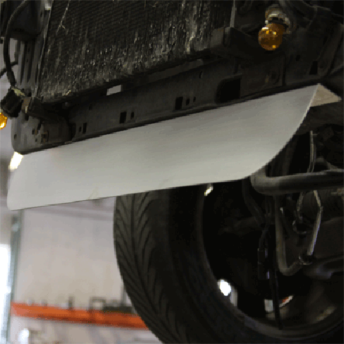 UPR 79-93 Aluminum Radiator Air Deflector-Satin 4500-01