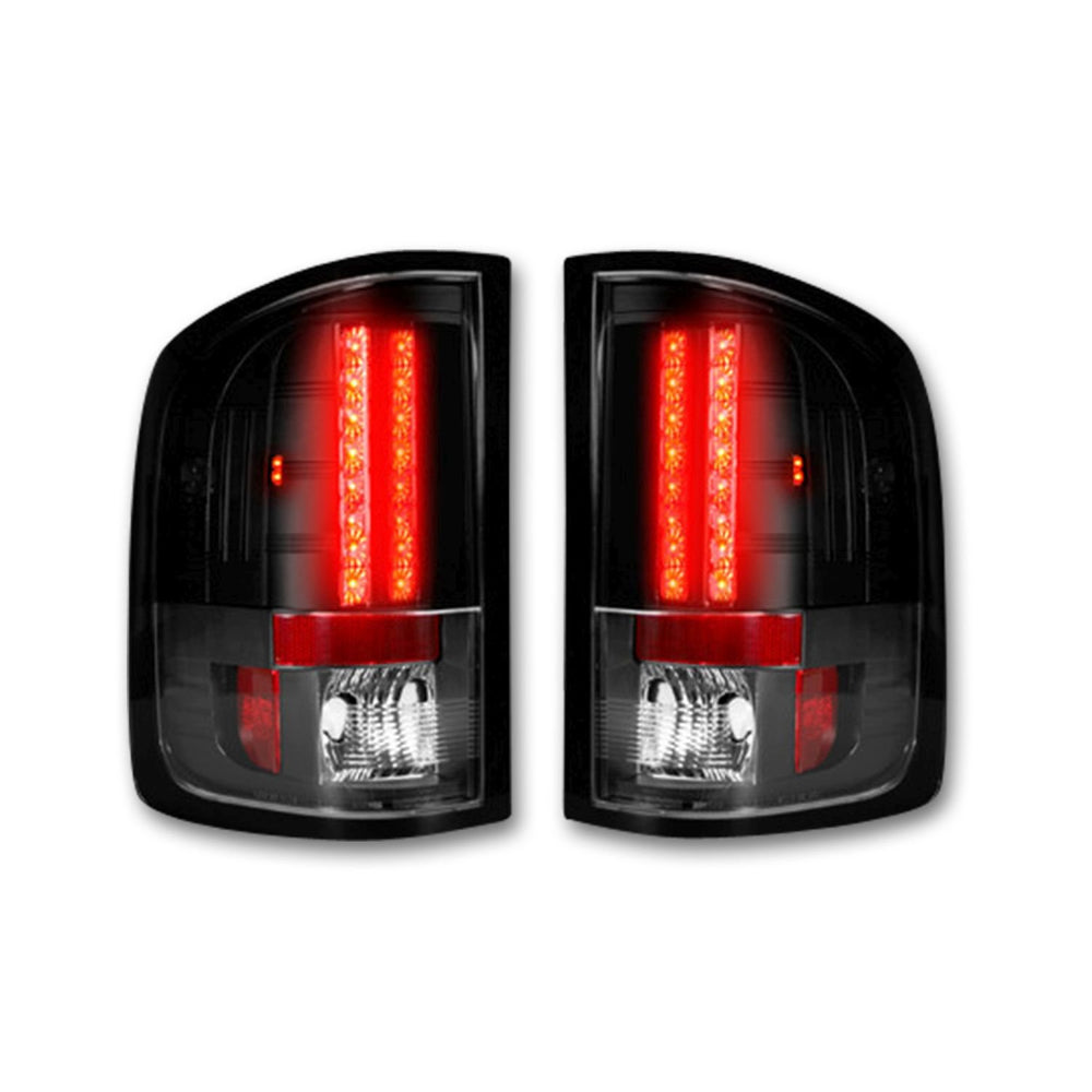 ~(11 lbs. 20X16X15)~ GMC Sierra 07-13 (2nd GEN - SINGLE WHEEL ONLY) LED TAIL LIGHTS - Smoked Lens