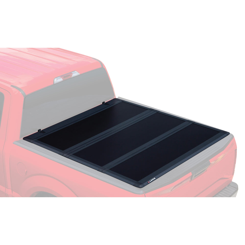 LEER 2016+ Toyota Tacoma Double Cab HF350M 5Ft 2In Tonneau Cover - Folding Compact Short Bed