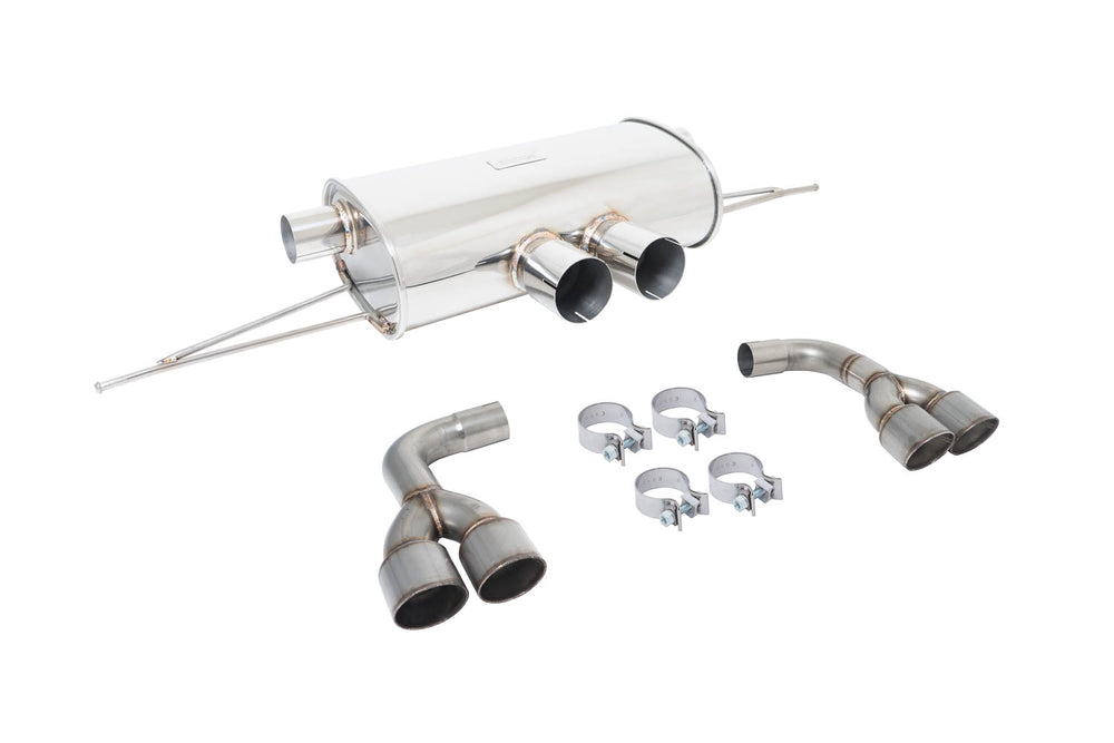 Megan Axle Back Exhaust X5M (F85) 2015 X6M (F16) 2014 w Raw Tips (Excludes Regular X5 X6)