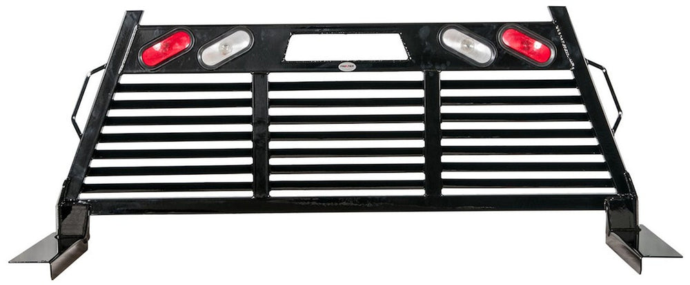 17C F250/F350 FULL LOUVERED WITH LIGHTS HEADACHE RACK BLACK