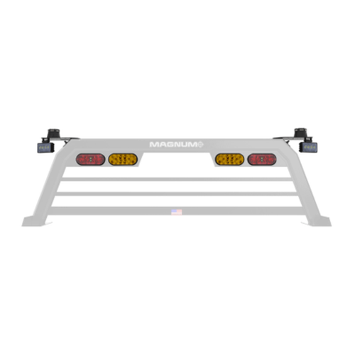 16IN HOLLOW POINT SERVICE BODY HEADACHE RACK W/LIGHTS