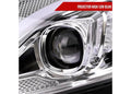 W205 PROJECTOR HEADLIGHTS CHROME HOUSING AND CLEAR LENS - SEQUENTIAL TURN SIGNAL - HALOGEN MODELS ONLY