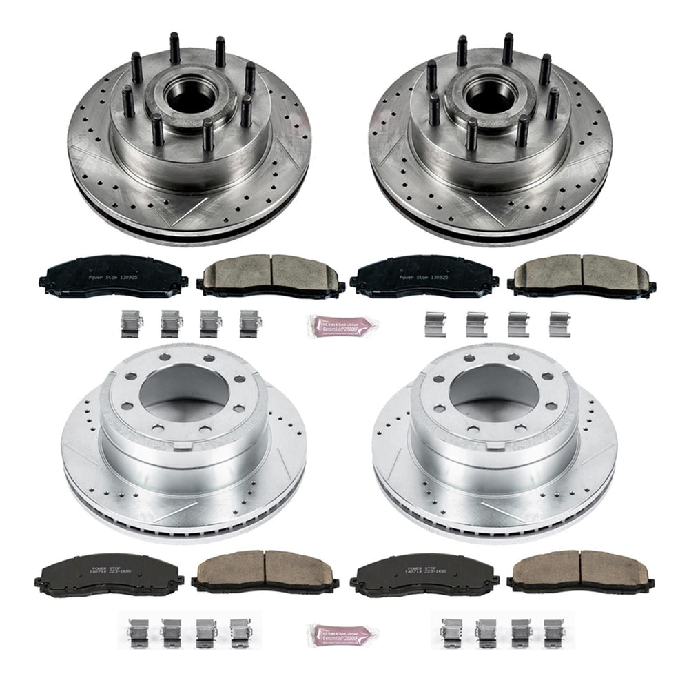 Power Stop 2012 Ford F-250 Super Duty Front & Rear Z23 Evolution Sport Brake Kit