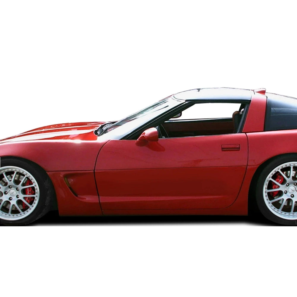 1984-1996 Chevrolet Corvette C4 Duraflex C5 Conversion Side Skirts Rocker Panels with Doorcaps - 6 Piece