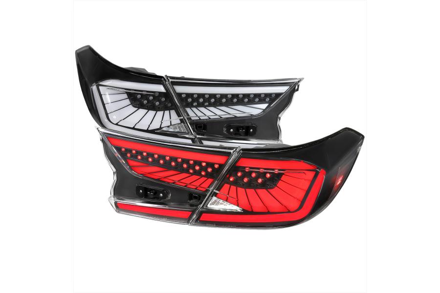 Spec-D 18-21 honda accord 4dr black LED sequential tail lights