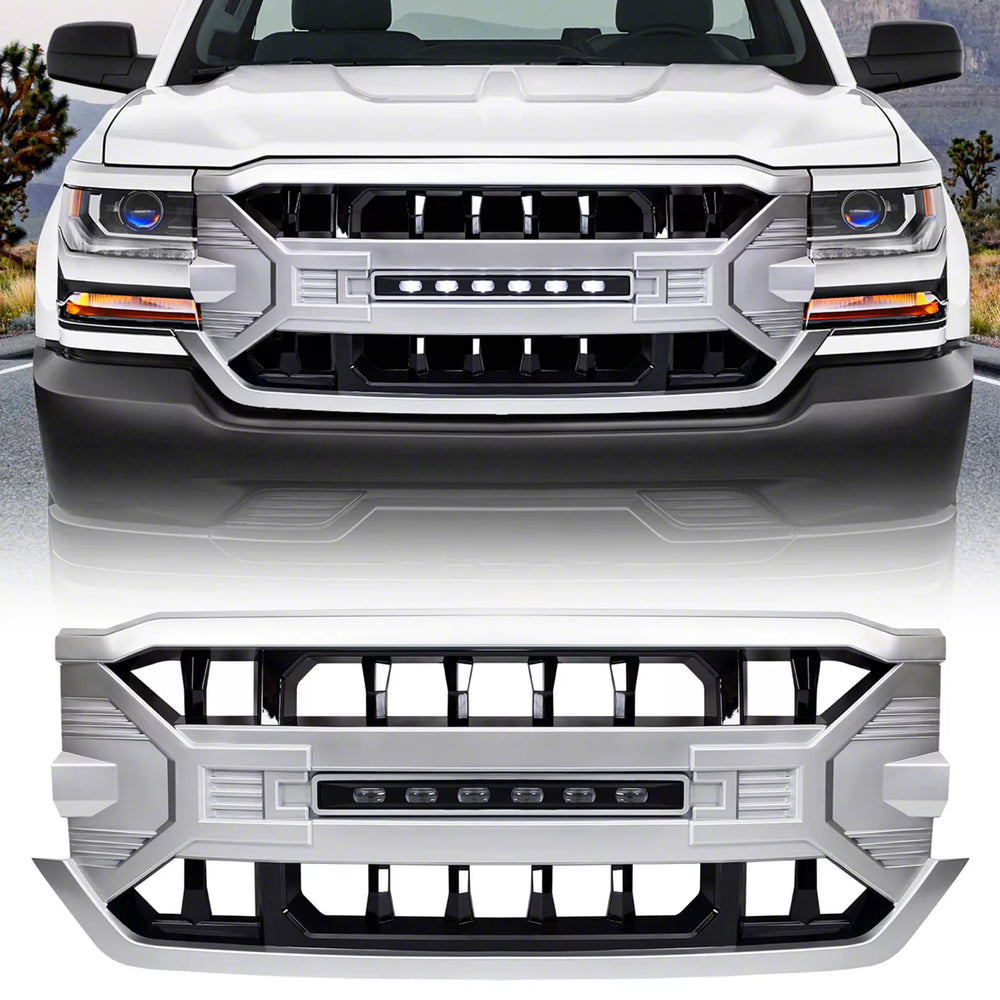 ARMOR GRILLE W/ OFF-ROAD LIGHTS; BL