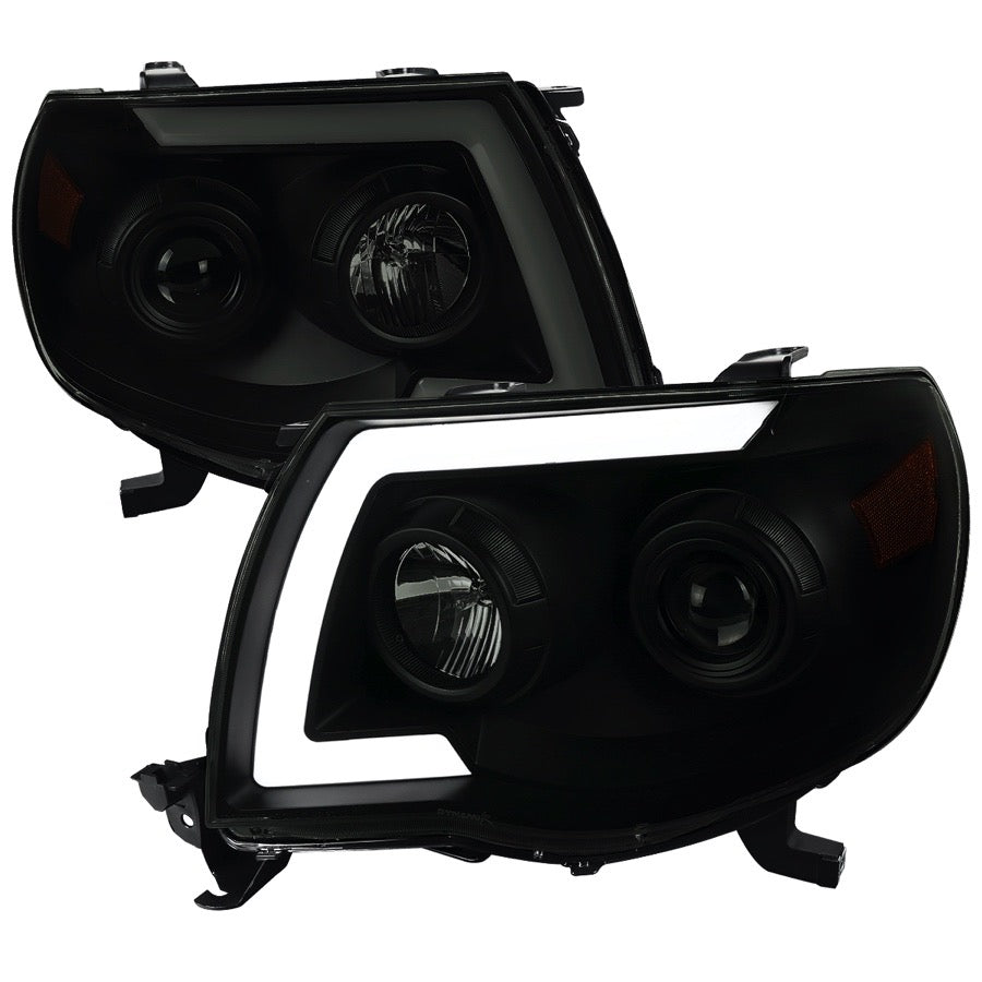 LED LIGHT BAR PROJECTOR HEADLIGHT WITH SEQUENTIAL SIGNAL BLACK SMOKE