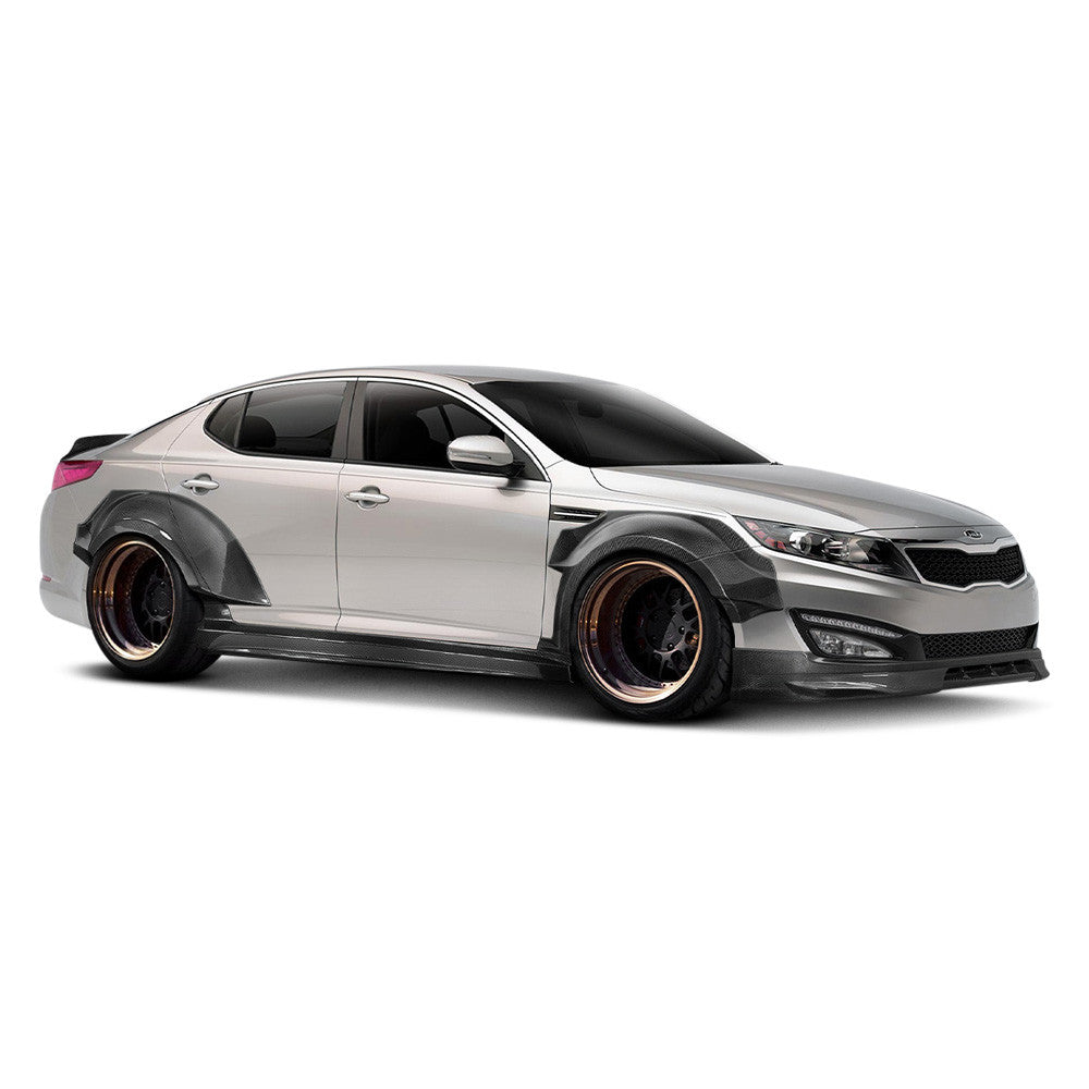 2011-2013 Kia Optima Carbon Creations CPR Body Kit - 14 Piece - Includes 116098 CPR Front Lip 116247 CPR Side Skirts 116248 CPR Front Fender Flares 116249 CPR Rear Fender Flares. 116246 CPR Rear Wing Spoiler (S)