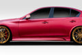 2014-2017 Infiniti Q50 Duraflex Impulse Kit - 5 Piece - Includes Impulse Front Bumper (113536) Impulse Side Skirts (113537) Impulse Rear Lip Spoiler (113538) Impulse Rear Wing Spoiler (113539)