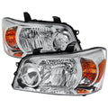 HEADLIGHTS WITH CHROME HOUSING AND CLEAR LENS - NO BULBS INCLUDED