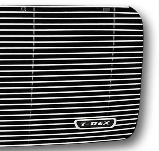 Grill Insert: 2003-2005 GMC Pick Up Full Size Sierra; Grille Insert; bumper grill; 5 bars; top bumper openings; billet