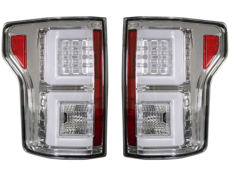 ~(12 lbs. 20X16X15)~ Ford F150 18-19 (Replaces OEM Halogen Style Tail Lights) OLED TAIL LIGHTS - Clear Lens