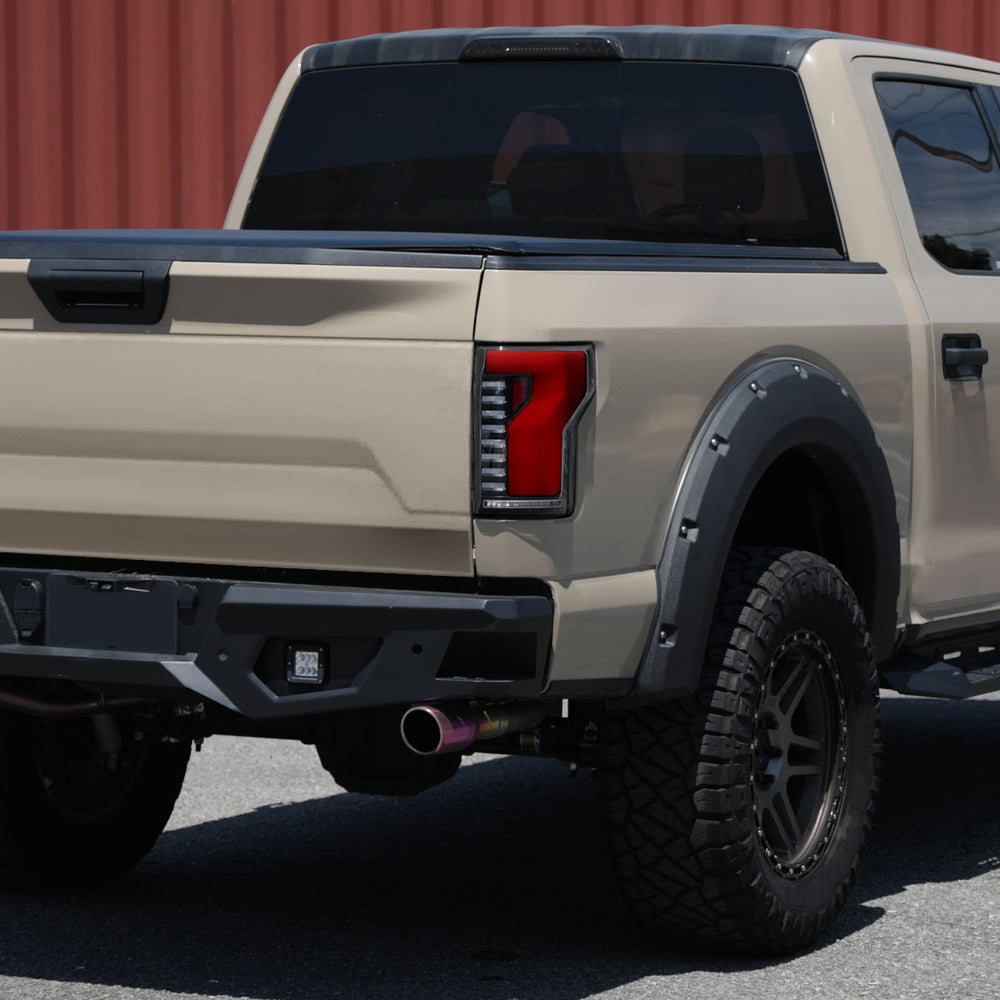FULL LED TAIL LIGHT WITH MATTE BLACK HOUSING CLEAR LENS RED LED BAR - SEQUENTIAL TURN SIGNAL BREATHING LIGHT EFFECT
