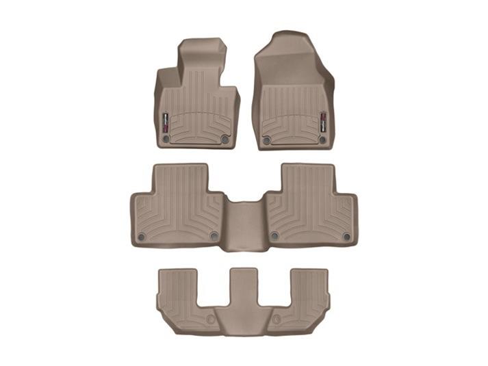 WeatherTech Tan Front Rear and Rear Floorliners Fits -22-26 Ford 4517161-451575-2-4