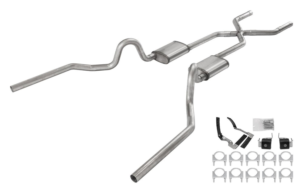 1968-72 Olds 442 Crossmember-Back Valance Exit Xpipe Street Pro Muffler
