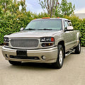 DENALI OE HEADLIGHTS AND BUMPER LIGHTS MATTE BLACK HOUSING AND CLEAR LENS USES STOCK BULBS