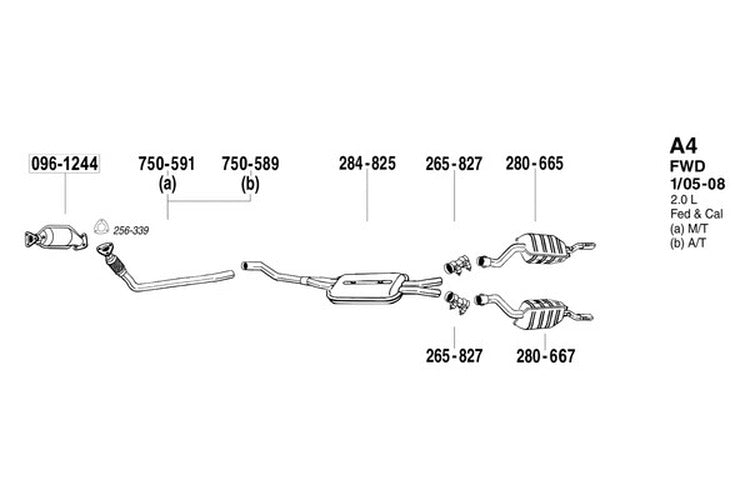 DIRECT-FIT PIPE - 05-08 AUDI A4 2.0