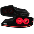COUPE LED TAIL LIGHTS MATTE BLACK HOUSING SMOKED LENS RED LED BAR SEQUENTIAL TURN SIGNAL WITH BREATHING LIGHT EFFECT