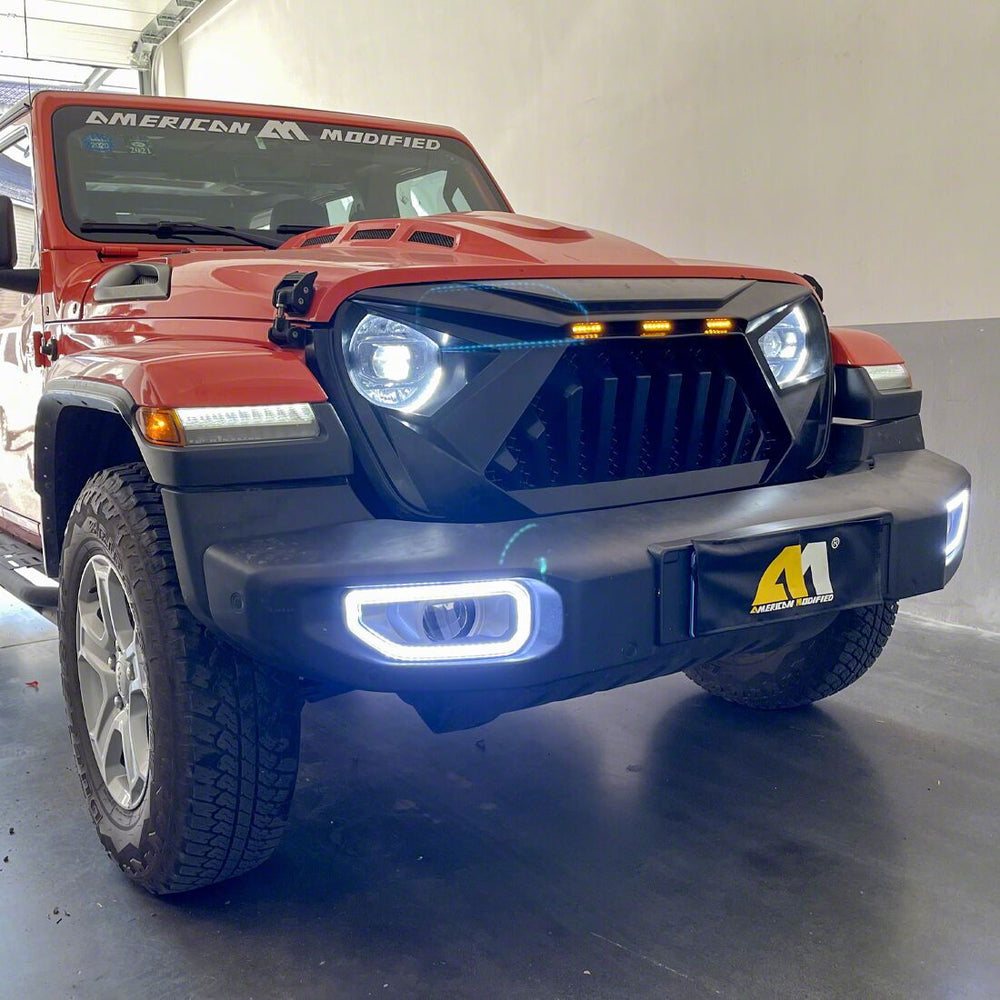 FRONT BUMPER FOG COVER DRL W/ TURN