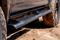 10C 4RUNNER 5IN OVAL STYLE SLIDE TRACK RUNNING BOARDS BLACK TEXTURED ALUMINUM