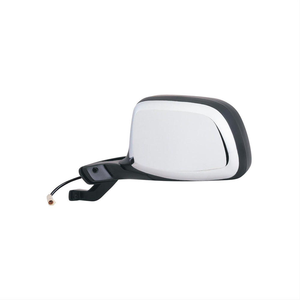 9296 FORD BRONCO/F150F350 LH POWER FOLDAWAY OE MIRROR BLACK W/CHROME COVER PADDLE DESIGN