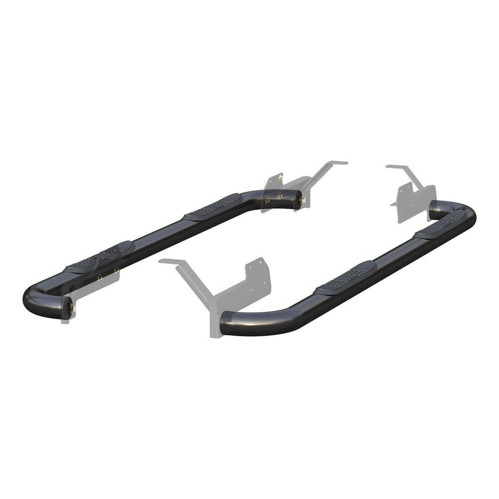 19C RAM 1500 CLASSIC 3IN ROUND SEMIGLOSS BLACK STAINLESS STEEL SIDE BARS