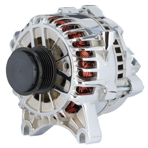 ALT FORD 6G CHROME 200A 6 GRV PULLEY LARGE FRAME V MTG LISIGAS REG