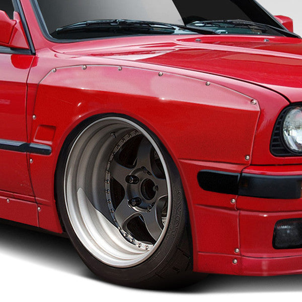 1984-1991 BMW 3 Series E30 Duraflex TKO Wide Body Front Fender Flares 50mm - 4 Piece