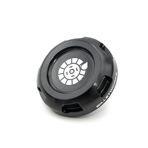 Billetworkz Black Anodized Clutch Fluid Cap - Zero Series - with Fluid Engravings - Fits 02-14 WRX STI manual BRZ FR-S GT86 GR86 05-09 Legacy GT