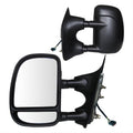 0005 FORD EXCURSION PAIR HEATED POWER FOLDAWAY OE MIRROR TXTRED BLK EXTENDABLE TOWING DUAL GLASS