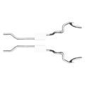 Crossmember Back Without X-Pipe Exhaust System Split Rear Dual Exit 2.5 in Intermediate And Tail Pipe Turbo Pro Mufflers Hardware Incl Tip Not Incl Natural 409 Stainless Pypes Exhaust