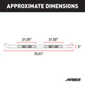 18C WRANGLER BLACK 3IN ROUND SEMIGLOSS BLACK STEEL SIDE BARS