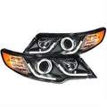 1013 FORTE PROJECTOR HALO BLACK CLEAR CCFL G2 HEADLIGHTS DRIVER/PASSENGER