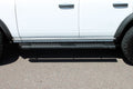 21C BRONCO 4DOOR 6 IN OEM STYLE SLIDE TRACK RUNNING BOARDS BLACK TEXTURED ALUMINUM