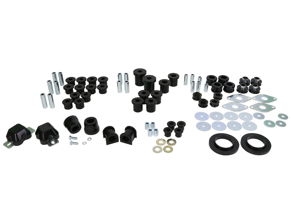 Essential Vehicle Kit 44 Bushings 18 Tubes 2 Mounts 4 Plates 2 Bolts 19 Washers Grease Install Guide