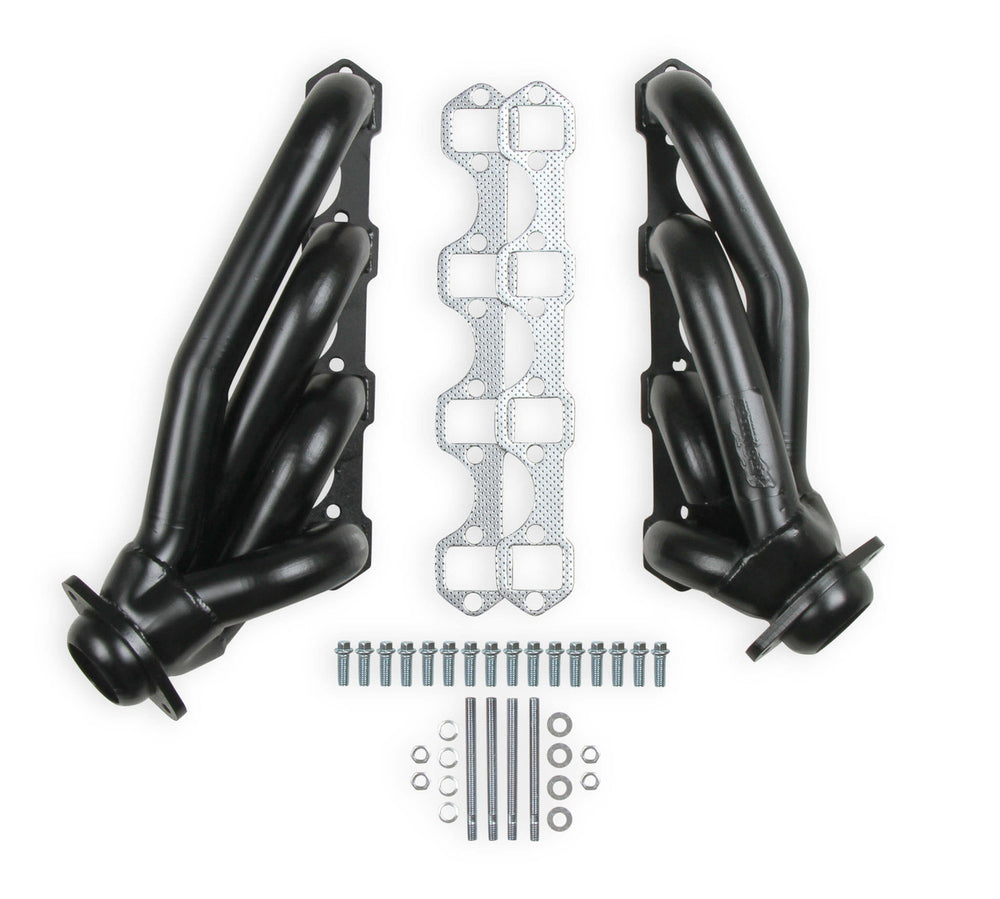 Shorty Headers Black Painted 1979-1993 Mustang 5.0L 1-3/4 Inch 409SS Shorty Header Black Painted Finish FlowTech