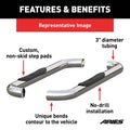 1521 F150/17C F250/F350 REGULAR CAB SIDEBARS 3IN STAINLESS