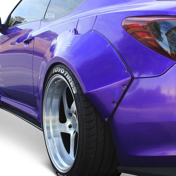 2010-2016 Hyundai Genesis Coupe 2DR Duraflex Circuit 75 MM Rear Fender Flares - 2-piece