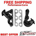 Shorty Headers Black Painted 2007-2011 Jeep Wrangler Jk 2WD/4WD V6-3.8L Tube Size 1-5/8 Inch O.D. Collector O.D 2-1/2 Inch  Black Paint FlowTech
