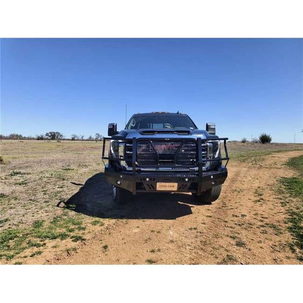 24C SIERRA 2500/3500HD FRONT BUMPER NO CAMERA + LIGHT BAR COMPATIBLE GLOSS BLAC
