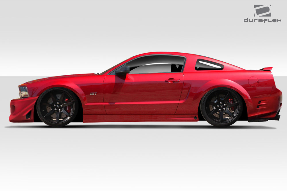 2005-2009 Ford Mustang Duraflex Blits Body Kit - 4 Piece - Includes Blits Front Bumper (114654) Blits Side Skirts (114655) Blits Rear Bumper (114656)