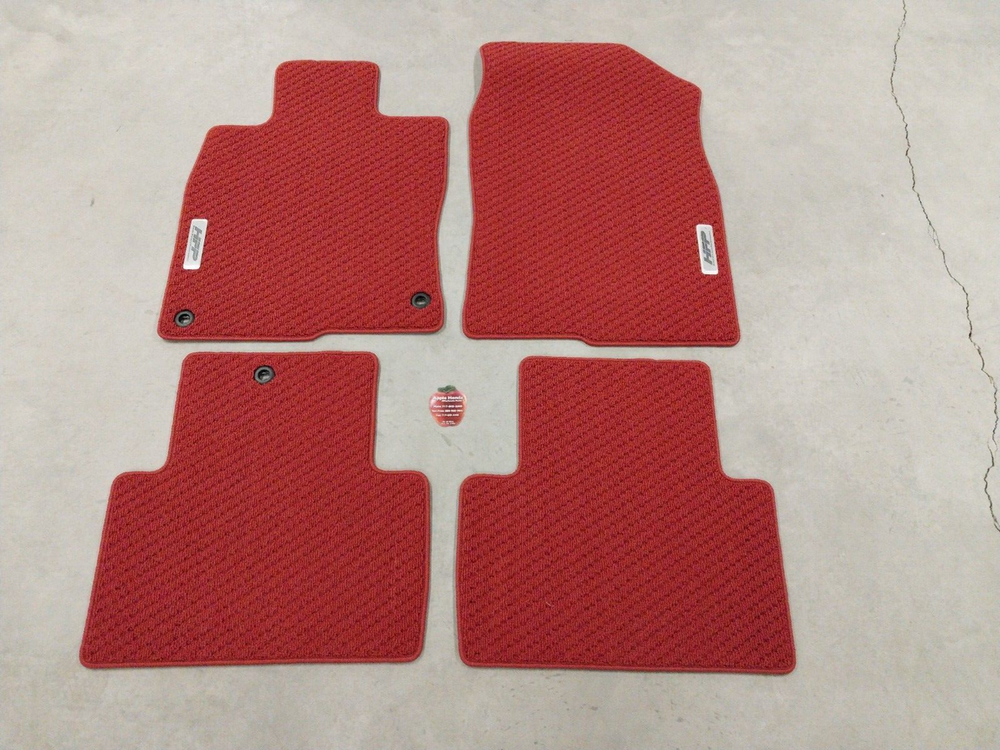 Genuine Honda 2016-2021 Civic Coupe HFP Red Carpet Floor Mat Set