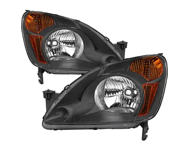 HEADLIGHTS MATTE BLACK HOUSING CLEAR LENS - NO BULBS INCLUDED