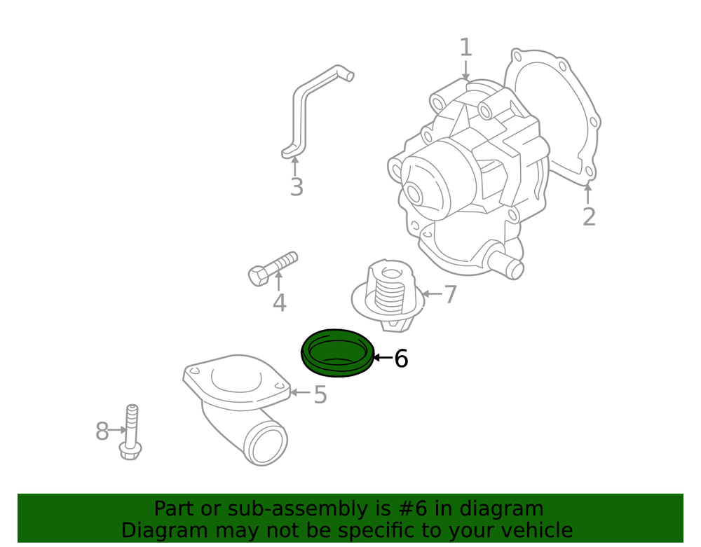 Subaru OEM Thermostat Gasket Subaru EJ Models (inc. 2004 STI / 2002-2014 WRX)