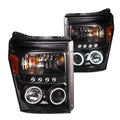 1115 SD PROJECTOR W/CCFL HALOS BLACK CLEAR HEADLIGHTS DRIVE/PASS