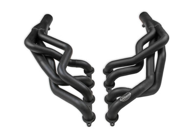 Long Tube Headers Painted 1967-1969 Camaro, 1968-1972 X-Body W, LS Motor Tube Size 1 7, 8 Collector Size 3 Inch Port Shape Round Hooker BlackHeart